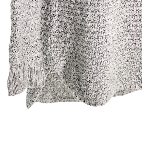 GAP Long Sweater Gray Hi-Low Hem Mock Neck Medium - Picture 4 of 8